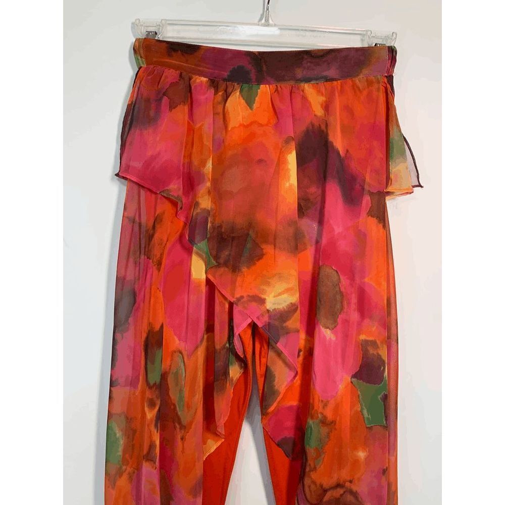 Cache Multicolor Scarf Draped Leggings Size Small - image 6